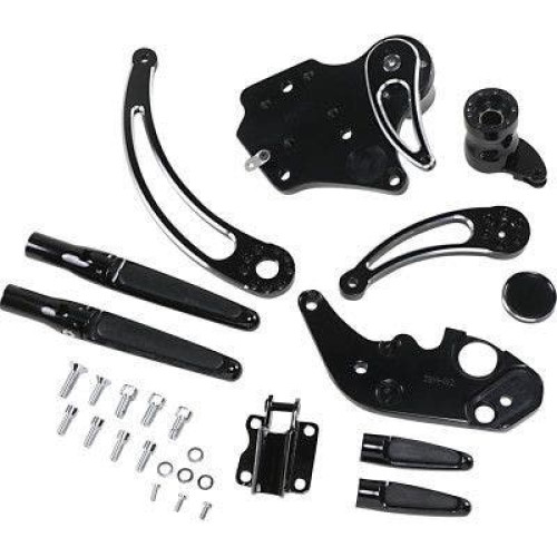 PartzBiz HD: 4415143-Hawg Halters HHI FCK-F14CE-FR-S Chrome Forward Control Kit w/ Pegs H-D FLH 14-Up