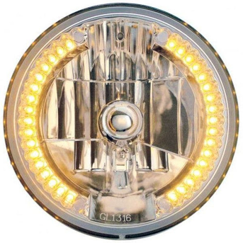 PartzBiz HD: 4415087-Headwinds Chrome 7" Headlamp Halogen Headlight w/ Snake Eye Turn Signals Harley 2001-2221 20012221 8-9724LEDWTCMA PartzBiz HD: 4415087-Headwinds Chrome 7" Headlamp Halogen Headlight w/ Snake Eye Turn Signals Harley 2001-2221 20012221 8-9724LEDWTCMA