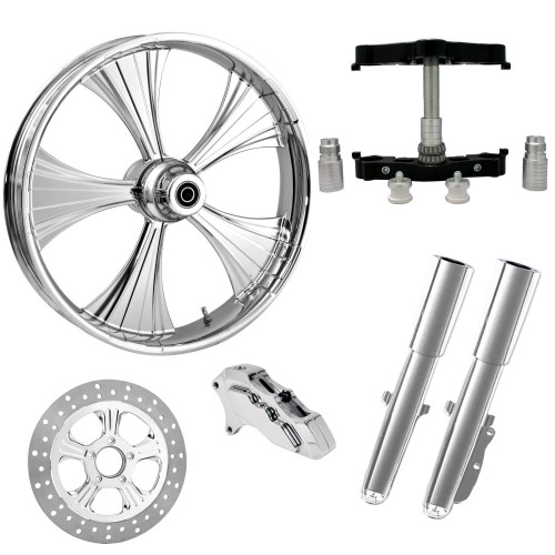 PartzBiz HD: 4415063-Helo Chrome 23" Wheel Tire Single Side w/ Raked Triple Trees Lowers & Sliders | HELO-SNGL-CHR-KIT-23PCKG PartzBiz HD: 4415063-Helo Chrome 23" Wheel Tire Single Side w/ Raked Triple Trees Lowers & Sliders | HELO-SNGL-CHR-KIT-23PCKG