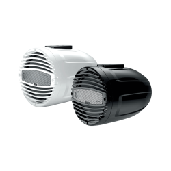 PartzBiz HD HZ-HTX-8-M-FL-C - Hertz Marine HTX 8 M-FL-C Black Tower Coaxial Flat Speaker 8 ” | HTX 8 M-FL-C