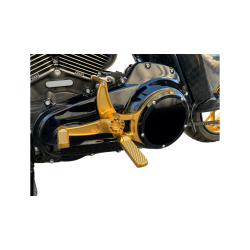 PartzBiz HD DS16230591 - HHI Dominator Mid Control Conversion Kit MCK-FH16GS-FK Harley 15-20 FLH/T Gold | MCK-FH16GS-FK