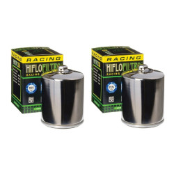 PartzBiz HD HF171CRC (x2) - HiFloFiltro HF171CRC กรองน้ำมันประสิทธิภาพสูงสีดำคู่ 99-18 Harley รุ่น 0712-0435 07120435 141271 63798-99 22-250
