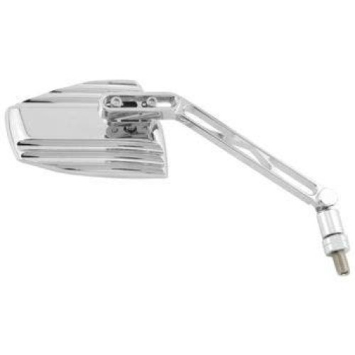 PartzBiz HD: 4414872-Highsider All Chrome Wave Mirrors Adjustable CNC M10 Universal PartzBiz HD: 4414872-Highsider All Chrome Wave Mirrors Adjustable CNC M10 Universal