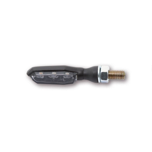 PartzBiz HD: 4414854-Highsider Black Sonic X-1 LED Tail/Brake Light & Turn Signal CNC Universal 254-270