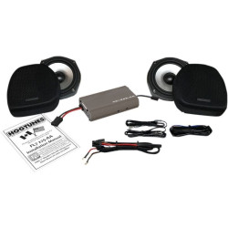 PartzBiz HD DS44050542 - Hogtunes แอมป์ 225 วัตต์และวูฟเฟอร์แฟริ่งล่าง 7” ชุดสมบูรณ์ 05-13 อัพเกรดระบบเสียง Harley Ultra 4405-0542 44050542