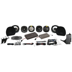 PartzBiz HD DS44050713 - Hogtunes ลำโพง 6 7 นิ้ว & ระบบแอมป์คู่ 425w Harley Electra & Tri Glide 05-13