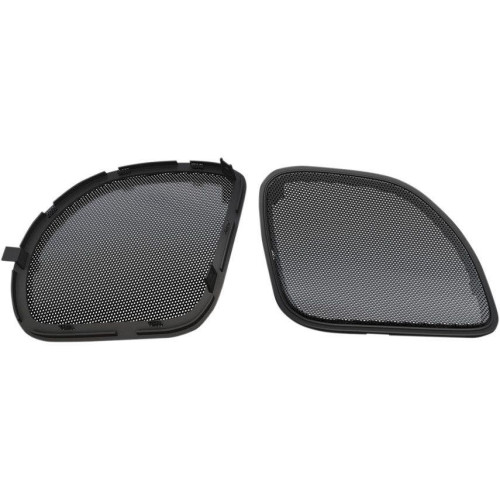 PartzBiz HD: 4414816-Hogtunes Black Trim Mesh Front Fairing Speaker Grilles Harley Road Glide 15-16 | RG RM GRILL