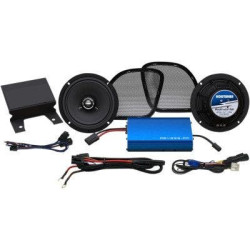 PartzBiz HD DS44050610 - Hogtunes แอมป์หน้า 225 วัตต์ & ลำโพง GEN3 6.5” Harley FLHX/S 14-18 | 225 SG ชุด-RM
