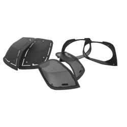 PartzBiz HD DS44050892 - Hogtunes Retro 6x9 Lid Cut In Speaker Kit for Harley Saddlebag Lids FLH/T 14-23 | RETRO LID-RM