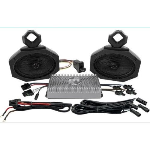 PartzBiz HD: 4414802-Hogtunes Metrix Audio UTV Element Series Complete 150 Watt Bluetooth Amp & Speaker Kit Polaris rzr general ranger utv Kawasaki side by side sound system upgrade 44050503 4405-0503 