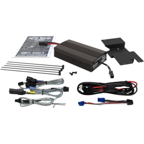 PartzBiz HD: 4414803-Hogtunes Wild Boar 300 Watt 2 Channel Amp & Install Kit 14-19 Harley Touring amplifier sound system upgrade 4405-0521 44050521
