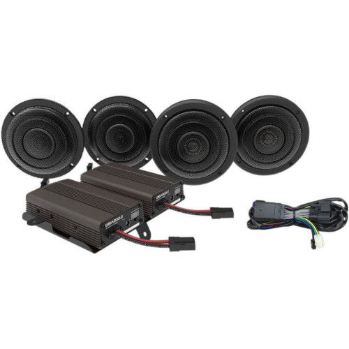 PartzBiz HD: 4414806-HogTunes Wild Boar 600 Watt Amp & 4 Speaker Audio Kit Ultra Harley 14-18 | WBA ULTRA KIT