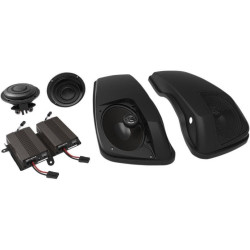 PartzBiz HD DS44050497 - HogTunes Wild Boar 600 วัตต์ Amp Kit W/ 6x9 Saddlebag Lid Speakers FLHX 14-18 | WBA บิ๊กพิก เอสจี