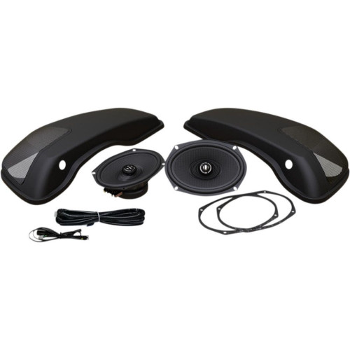 PartzBiz HD: 4414776-Hogtunes XL 6" x 9" 200w Speakers & Lid Kit 692-XL LID-RM Harley Touring 14-20