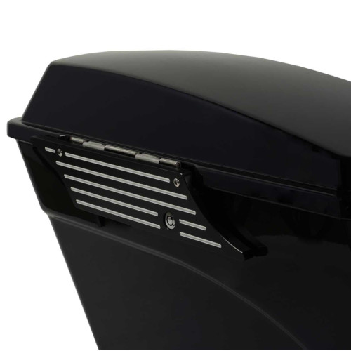 PartzBiz HD: 4414765-Hogworkz 93-'13 Black Cut Straight Edge Harley Touring Saddlebag Latch Covers | HW129135 PartzBiz HD: 4414765-Hogworkz 93-'13 Black Cut Straight Edge Harley Touring Saddlebag Latch Covers | HW129135