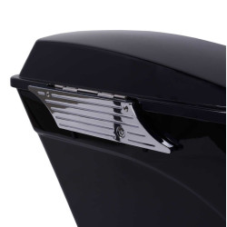 PartzBiz HD HW129136 - Hogworkz '93-'13 ฝาครอบสลักกระเป๋าข้าง Chrome Straight Edge Harley Touring | HW129136