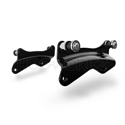 PartzBiz HD: 4414731-Hogworkz Black Detachable 4 Point Tour Pak Backrest Docking Hardware Harley 14-22 52300353