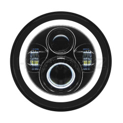PartzBiz HD HW167005-HW195204 - Hogworkz Blackout 7” ไฟหน้า LED HaloMaker พร้อมไฟส่องทางเสริม