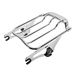 PartzBiz HD HW129146 - Hogworkz Chrome Air Wing Two Up Luggage Rack Harley Davidson '09-'19 Touring Storage Tourer 523000257 523000258