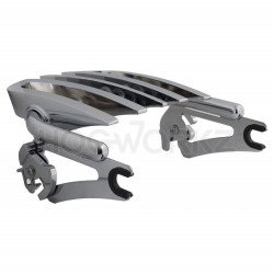 PartzBiz HD HW157320 - Hogworkz Chrome Detachable Stealth B2 Luggage Rack Harley Touring 09-Up