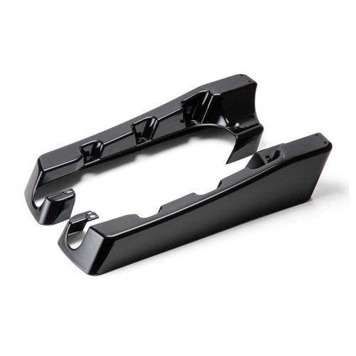 PartzBiz HD: 4414651-Hogworkz Harley 3" Saddlebag Extensions '93-'13 CVO Dual Exhaust Vivid Black | HW105150
