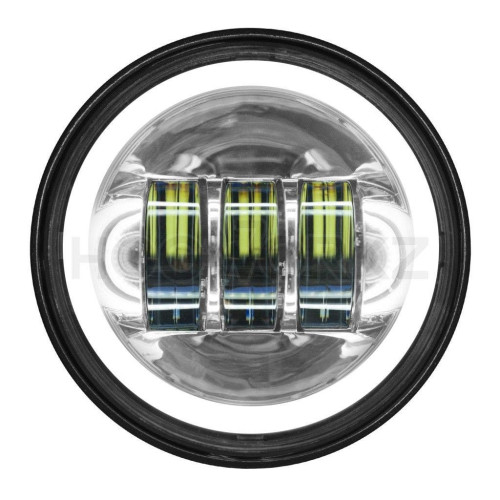 PartzBiz HD: 4414656-Hogworkz Harley Chrome 4.5" LED HaloMaker Auxiliary Passing Lamps 94-19 HW195205