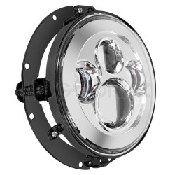 PartzBiz HD HW131384 - Hogworkz Harley Daymaker 7 ” ขายึดและวงแหวนสีดำ Repl OEM 68124-04B