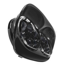 PartzBiz HD HW195022 - Hogworkz Harley Road Glide Dual 5 3/4” ไฟหน้าแบบ LED Daymaker แบบ Blackout