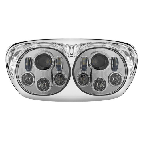 PartzBiz HD: 4414659-Hogworkz Harley Road Glide Dual 5 3/4" Chrome LED Daymaker Style Headlight