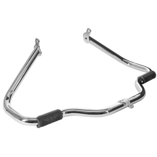 PartzBiz HD: 4414629-Hogworkz HW157026 Moustache Engine Guard Crash Chrome สีดำ Harley FLH/T 09-20