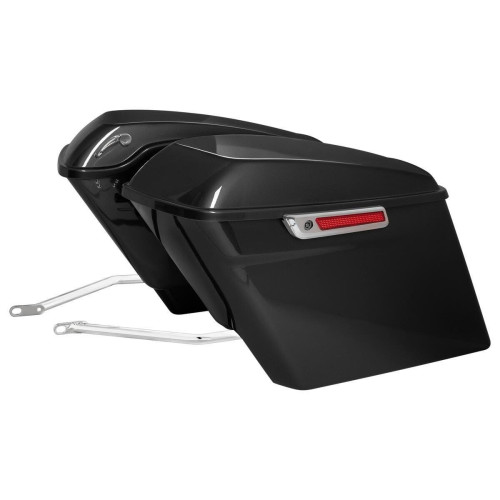 PartzBiz HD: 4414636-Hogworkz HW167220 Chrome Stretched Saddlebag Conversion Kit Harley Softail 84-17