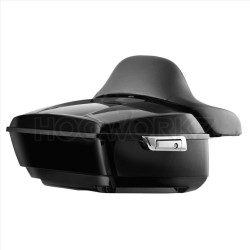 PartzBiz HD HW229508 - Hogworkz HW229508 Vivid Black King Tour Pack พร้อมพนักพิงเต็ม 97-18 Harley FLH/T
