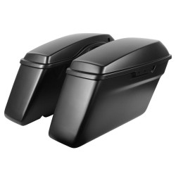 PartzBiz HD HW151107 - กระเป๋าข้าง Hogworkz OEM ยาวพร้อมฝาปิด Harley '14-'18 FLH - Denim Black | HW151107