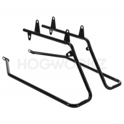 PartzBiz HD HW167225 - ชุดแปลงกระเป๋าข้างแบบยืดได้ Hogworkz พร้อมขายึดสีดำ Harley Softail 18-Up