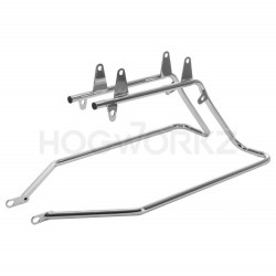 PartzBiz HD HW167224 - ชุดแปลงกระเป๋าข้าง Hogworkz แบบยืดได้ พร้อมขายึดโครเมียม Harley Softail 18-Up