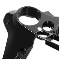 PartzBiz HD HW229208 - Hogworkz Vivid Black Front Inner Speedometer Cowl Fairing Harley Batwing 96-13
