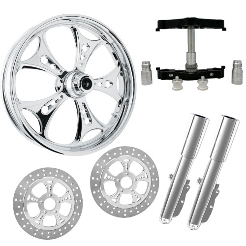 PartzBiz HD: 4414568-Holeshot Chrome 23" Wheel Tire Dual Rotors Raked Triple Trees Lowers & Sliders | HOLESHOT-DUAL-CHR-KIT-PCKG PartzBiz HD: 4414568-Holeshot Chrome 23" Wheel Tire Dual Rotors Raked Triple Trees Lowers & Sliders | HOLESHOT-DUAL-CHR-KIT-PCKG