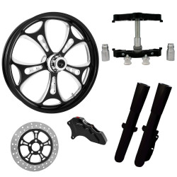 PartzBiz HD HOLESHOT-SNGL-ECL-KIT-23PCKG - ยางล้อ Holeshot Eclipse 23 ” ด้านเดียวพร้อมท่อนล่างและตัวเลื่อนแบบ Raked Triple Trees | HOLESHOT-SNGL-ECL-KIT-23PCKG