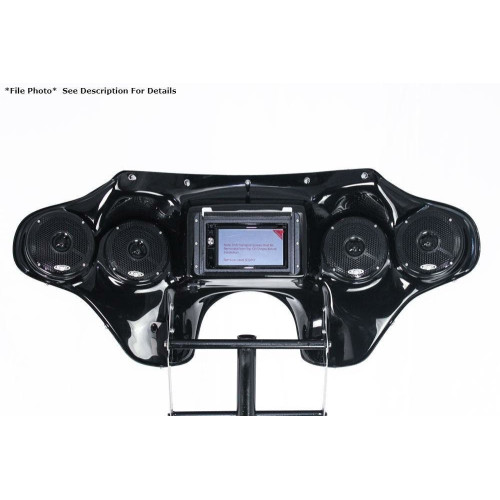 PartzBiz HD: 4414545-Hoppe Industries HPKT-0057A Touch Screen Fairing w/ Speakers 15-19 Harley FLRT Freewheeler audio sound system custom radio stereo upgrade
