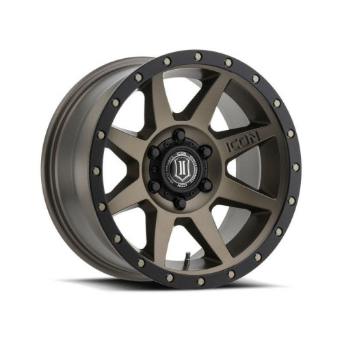 PartzBiz HD: 4414458-Icon Vehicle Dynamics Rebound Bronze 17X8.5 5X5 5X127 -6mm ET Offset Wheel Rim Jeep Wrangler JK JL JT Grand Cherokee WJ WK WK2 Commander Wheels Rims Upgrade 5x127 5 Lug Offroad 4x4