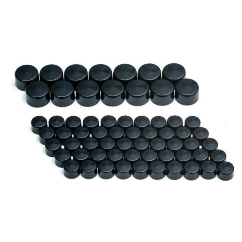 PartzBiz HD: 4414470-Indian 2471 Satin Black Kool Kaps Engine Bolt Cover Kit all Indian Touring Models 486682