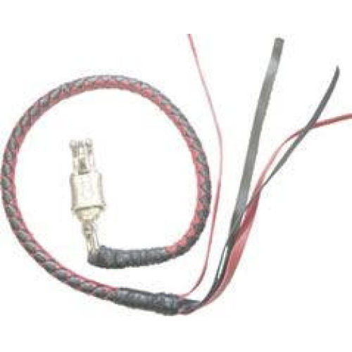 PartzBiz HD: 4414421-Iron Braid 36" Leather Old School Black / Red Get Back Whip for Motorcycle - 1009-36 BLACK/RED PartzBiz HD: 4414421-Iron Braid 36" Leather Old School Black / Red Get Back Whip for Motorcycle - 1009-36 BLACK/RED