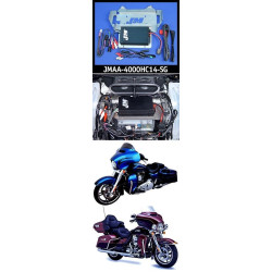 PartzBiz HD JMAA-4000HC14-SG - J&M JMAA-4000HC14-SG Performance Series 4-CH 400w Amp Kit 14-19 Harley FLHX Street Glide 4-Speakers Bagger Dresser Touring | เจเอ็มเอเอ-3600HC14-SG