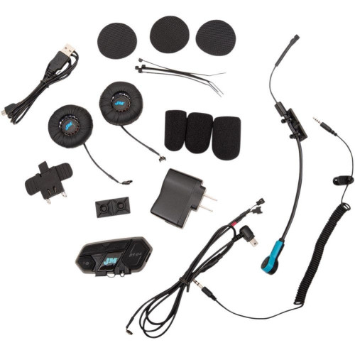 PartzBiz HD: 4414390-J&M Elite BT-04 Series Bluetooth Headset Universal Moto Helmet 4-Way Intercom 4403-0129 44030129 218329 HSBT-04EL-UNV metric honda yamaha suzuki kawasaki best for sena cardo scala Harley Bagger Touring Road Glide Electra Street Glide Custom Chopper Mo