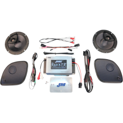 PartzBiz HD RPKT-200HR15 - J&M JMC ROKKER 200W 2-Channel Amplifier Speaker Kit Harley Road Glide 15-Up
