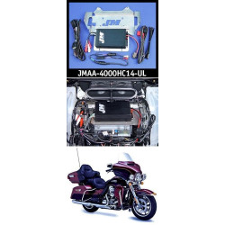 PartzBiz HD JMAA-4000HC14-UL - J&M JMAA-4000HC14-UL Performance Series 4-CH 400w Amp Kit 14-19 Harley Ultra Classic Limited FLHTCU FLHTK | เจเอ็มเอเอ-3600HC14-UL