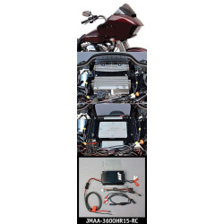 PartzBiz HD JMAA-4000HR15-RC - J&M JMAA-4000HR15-RC Performance Series 400w RMS 4-CH Amp Kit 15-19 Harley FLTR Road Glide Touring Bagger Dresser | เจเอ็มเอเอ-3600HR15-RC