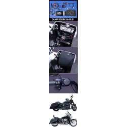 PartzBiz HD JAMP-350RK14-BLU - J&M ROKKER XXR 350 Watt 2-Channel Amplifier Kit Bluetooth Control 98-18 Road King เครื่องขยายเสียง