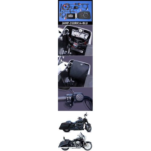 PartzBiz HD: 4414384-J&M ROKKER XXR 350 Watt 2-Channel Amplifier Kit Bluetooth Control 98-18 Road King