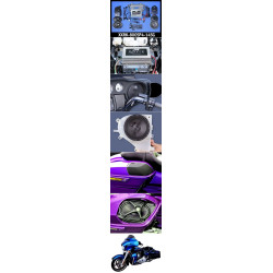 PartzBiz HD XXRK-800SP4-14SG - J&M Rokker XXR Extreme 800w 4-Speaker & Amp Install Kit 14-20 Harley FLHX XXRK-800SP4-14SG ดีที่สุดสำหรับการอัพเกรดระบบเสียง davidson